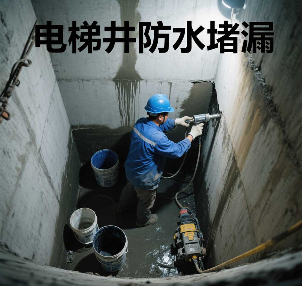 电梯井防水堵漏，攀枝花专业电梯井漏水维修公司